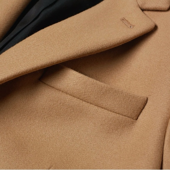 AMI Paris Alexandre Mattiussi - virgin wool camel coat (size M / size 50 French) - Picture 10 of 11